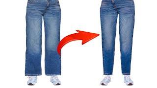 A sewing trick how to taper your jeans in 5 minutes to fit you perfectly!