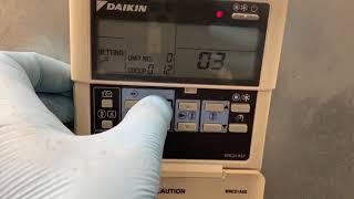 Daikin BRC21A52  on HXHD125A7V1B How to Set AirNet Address and field Settings