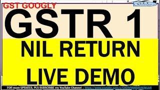 GSTR1 NIL RETURN LIVE DEMO - NO ERROR , EASY STEPS within 2 minutes (Zero value Return)*