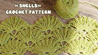 Узор «Ракушки» крючком  «Shells» crochet pattern