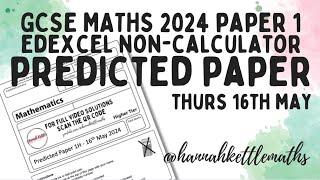 GCSE Maths Predicted Paper Edexcel Higher Non-Calculator 16th May 2024 | GCSE Maths Revision