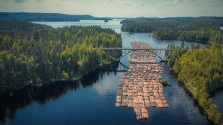 Tukinuitto | Timber transportation in the river