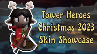 (Spoilers!) All Christmas 2023 Event Skins Showcase in Roblox Tower Heroes!