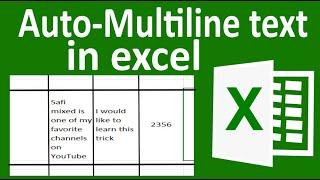 Auto Multiline entries  in Excel