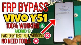 Vivo Y51 Frp Bypass without pc Android 13