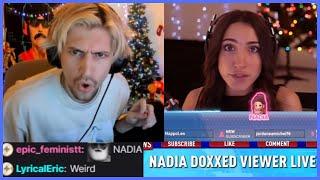 xQc reacts to Nadia banned on Twitch