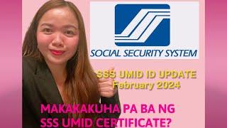 MAKAKAKUHA PA BA NG SSS UMID CERTIFICATE? | Latest SSS ID UPDATE February 2024 | SUNSHINESA TV