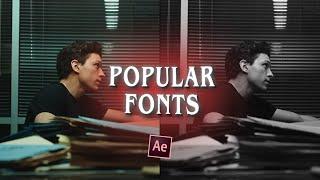 popular fonts for editing