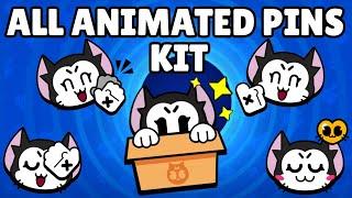 Kit Pins (NEW Animated Pins!) | Brawl Stars | Green Screen