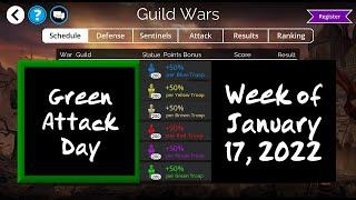 Gems of War - Guild Wars GREEN Attack for the Week of January 17, 2022