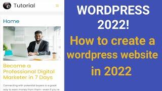 wordpress 2022| How to create a wordpress website in 2022