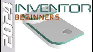 E1 Autodesk Inventor 2024 | Basic Modeling for Beginners Tutorial with Training Guide