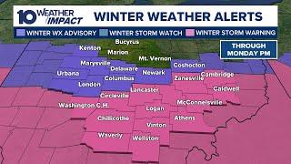 Winter storm weather forecast, timing, snowfall totals for Columbus, Ohio