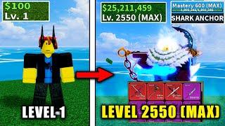 Beating Blox Fruits as Noob Bacoon | Full Shark V4 Awakened | Using Every Sword In Blox Fruit