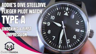 Automatic Flieger Watch for only $90USD! (Addies Dive / SteelDive Pilot Watch) Unboxing & Impression