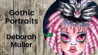 Gothic Portraits - Deborah Muller //Adult Colouring Book Flip Through