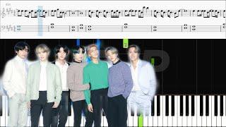 BTS (방탄소년단) - Dynamite | Easy Slow Piano + Sheet Above
