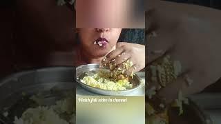 MUKBANG mania ASMR 3 dishes #mukbang #explorepage #viralvideo #baigan #aaloo #pattagobhikisabji