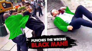 Karen PUNCH Black Man Gets a Bottle SHATTERED Over Her Head!