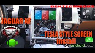 Jaguar  XF, Android 10 inch Headunit Screen with Coolant Temp on screen installation