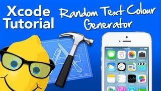 XCode 4 Tutorial Random Text Colour Generator - Geeky Lemon Development