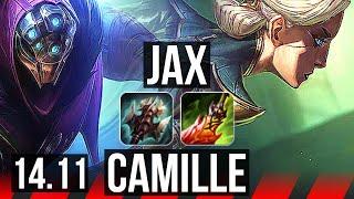 JAX vs CAMILLE (TOP) | 8 solo kills, 14/2/7, 41k DMG, Legendary, 700+ games | KR Master | 14.11