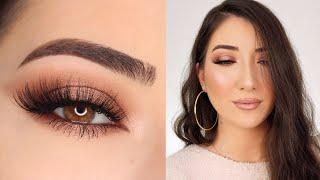 SOFT BROWN HALO SMOKEY EYE MAKEUP TUTORIAL