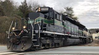 Yadkin Valley Railroad: Knoxville Locomotive Works #3200 on YV1 2-26-2021