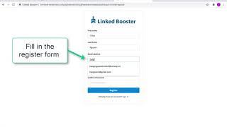 Sign up and login Linked Booster