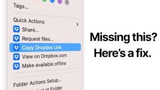 Dropbox Context Menu Missing? Here's A Fix.