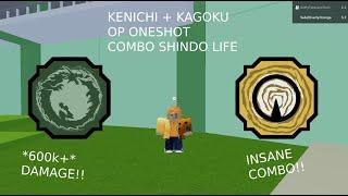 KENICHI + KAGOKU OP ONESHOT COMBO (*600k+* DAMAGE)  | Shindo Life Roblox