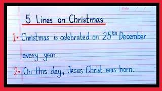 short paragraph on Christmas|5 lines on Christmas