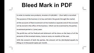 How to add Bleed Marks in PDF Document in Adobe Acrobat Pro