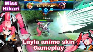 LAYLA ANIME SKIN GAMEPLAY! MISS HIKARI ASPIRANTS SKIN️