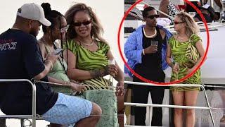 Rihanna and Asap Rocky on a luxurious yacht in Barbados