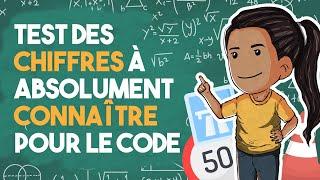 Test des chiffres à absolument connaître  pour le Code de la route