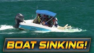  BOAT SINKING AT HAULOVER INLET!!  MAYDAY MAYDAY 8 PASSENGERS!!