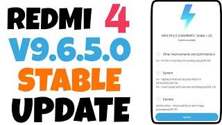 REDMI 4 V9.6.5.0 NEW STABLE UPDATE RELEASED