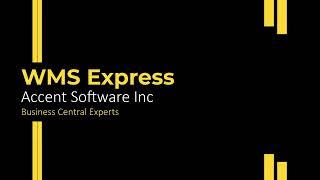 Microsoft Dynamics 365 Business Central - WMS Express (Warehouse Management System)