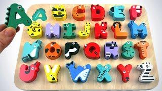 Best  Way To Learn ABC with Animal Zoo  Activity Puzzle | Preschool Toddler Toy Learning Video