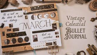 March Celestial Theme Bullet Journal Setup 