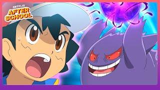 Gengar to the Max: Ash’s Prankster Pokemon Rises!  Pokémon Journeys | Netflix After School