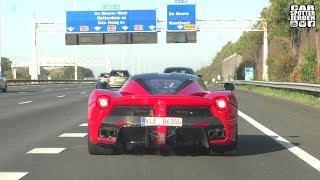 Ferrari Laferrari Autobahn Chase | Powerslide, Startup & Revs