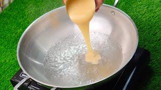 A delicious recipe with condensed milk in boiling water