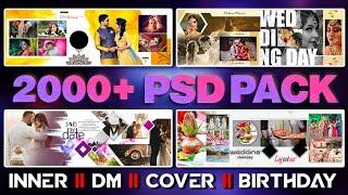 2000+ New PSD Bundle Pack !! 2023 Year PSD Templates !! Auto Album Maker Software