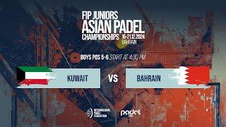  KUWAIT - BAHRAIN  - ASIAN JUNIORS PADEL CHAMPIONSHIPS - POS 5-6 - Court 1