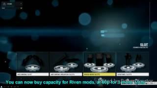 You Can Now Purchase Riven Mod Capacity