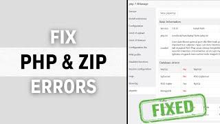 How to Fix PHP Extension ZIP & GD Not Installed or Enabled in XAMPP | Install PHP ZIP & GD Extension