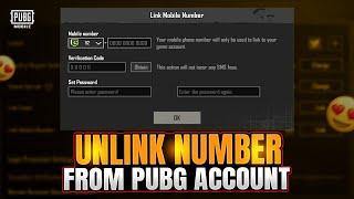 How To Unlink Number From Pubg Mobile | Number Link Remove From PUBG Account | PUBGM