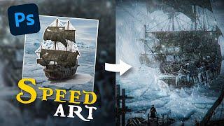 Frozen Ship | Photo manipulation speed art